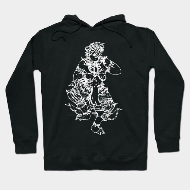 Hanuman Spiritual Abstract Image Hoodie by VintCam